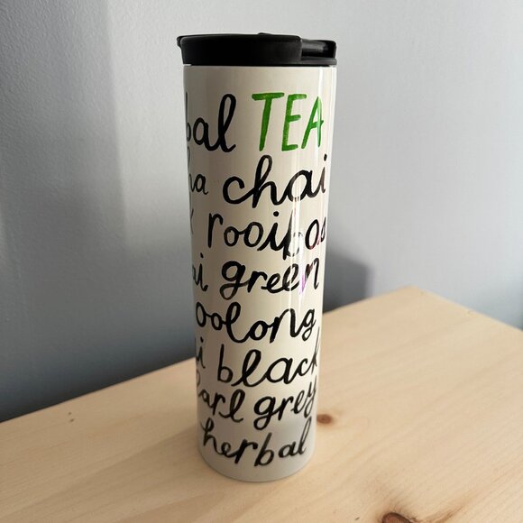 Kate Spade + Lenox Tea Time Metal Travel Mug Tumbler - Picture 3 of 6